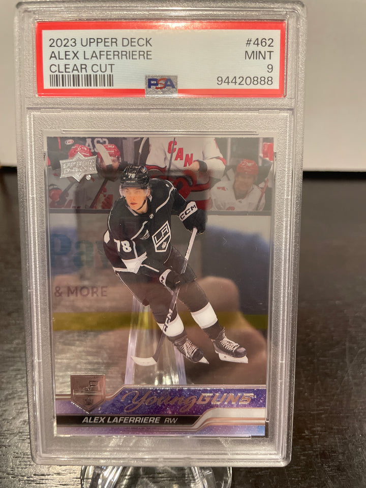 Alex Laferriere 2023 Upper Deck Clear Cut Young Guns Rookie, PSA 9 Mint