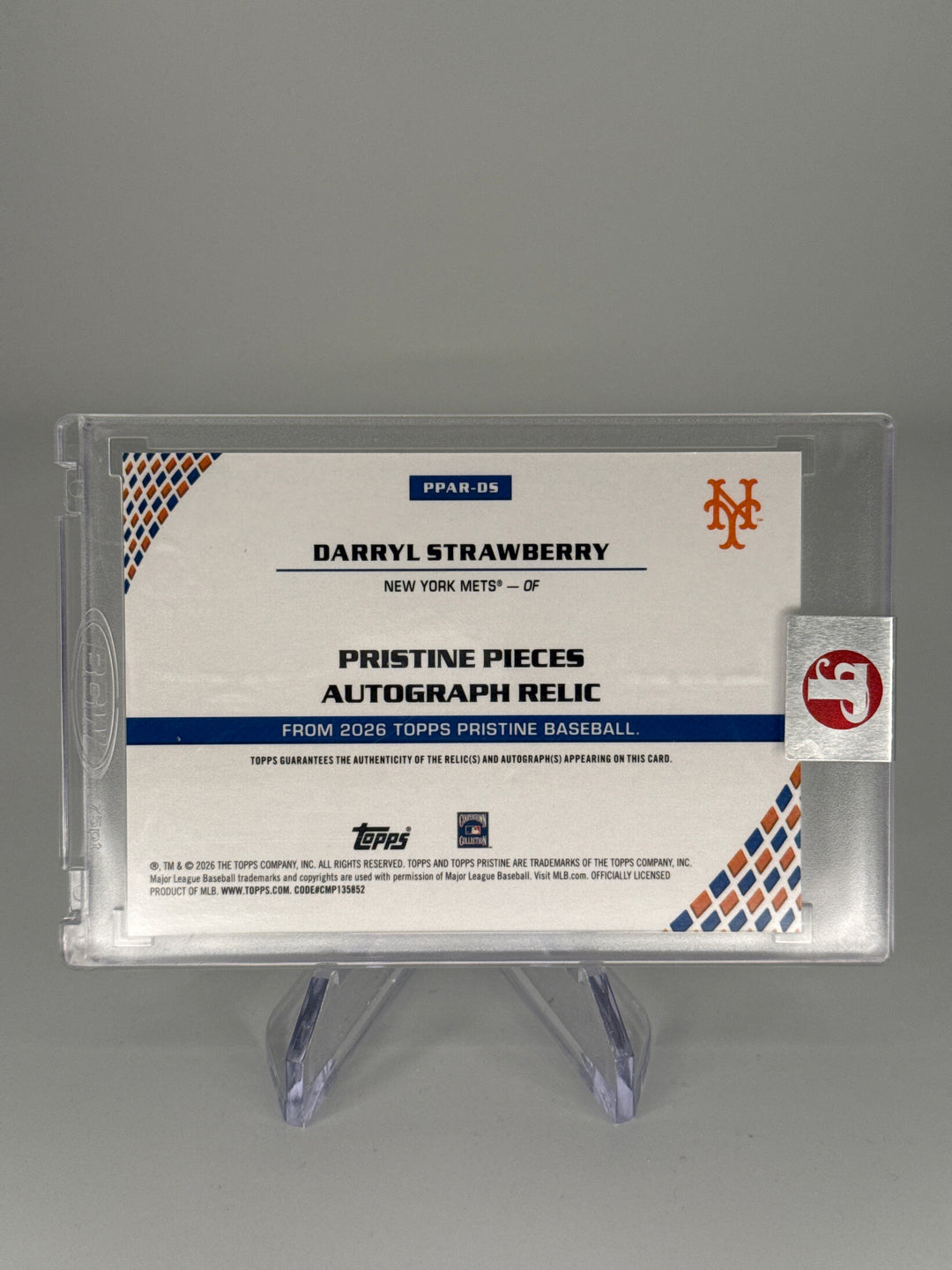Darryl Strawberry 2026 Topps Pristine Pieces Auto Relic
