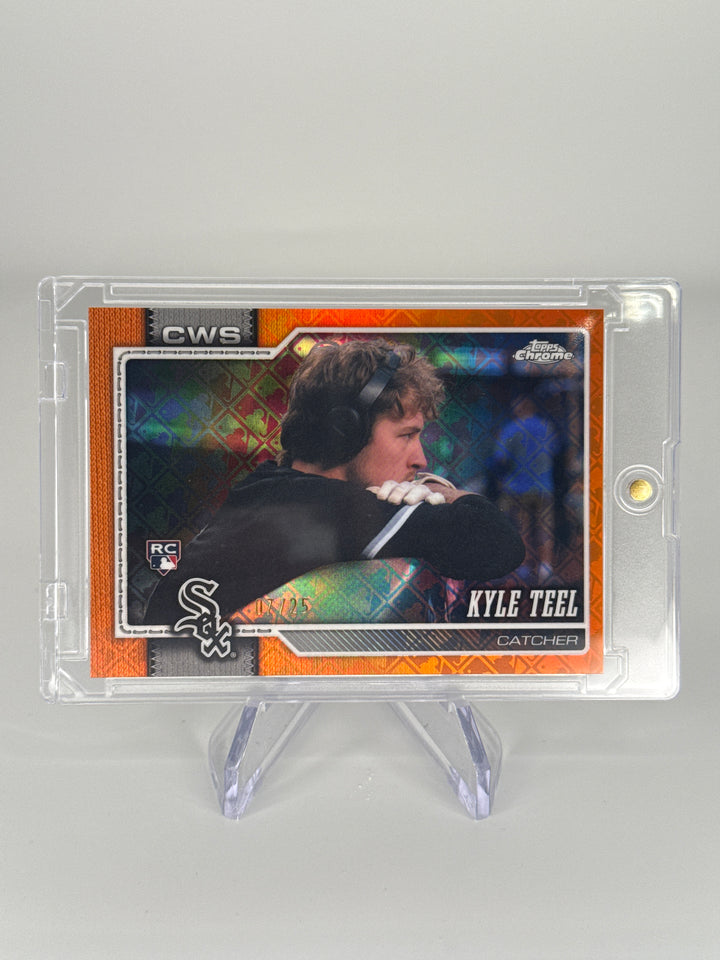 Kyle Teel 2026 Topps Chrome Logofractor Image Variation Orange Refractor Rookie, 07/25