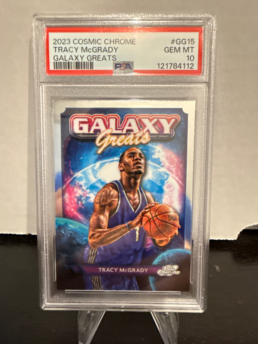 Tracy McGrady 2023 Topps Chrome Cosmic Galaxy Greats, PSA 10 Gem Mint