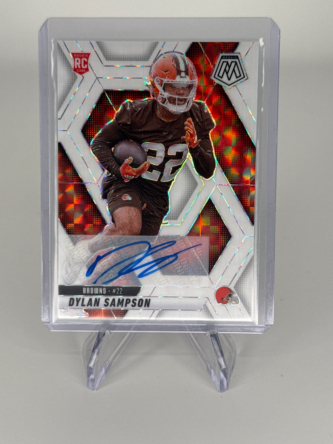 Dylan Sampson 2025 Panini Mosaic Rookie Auto White, 24/25