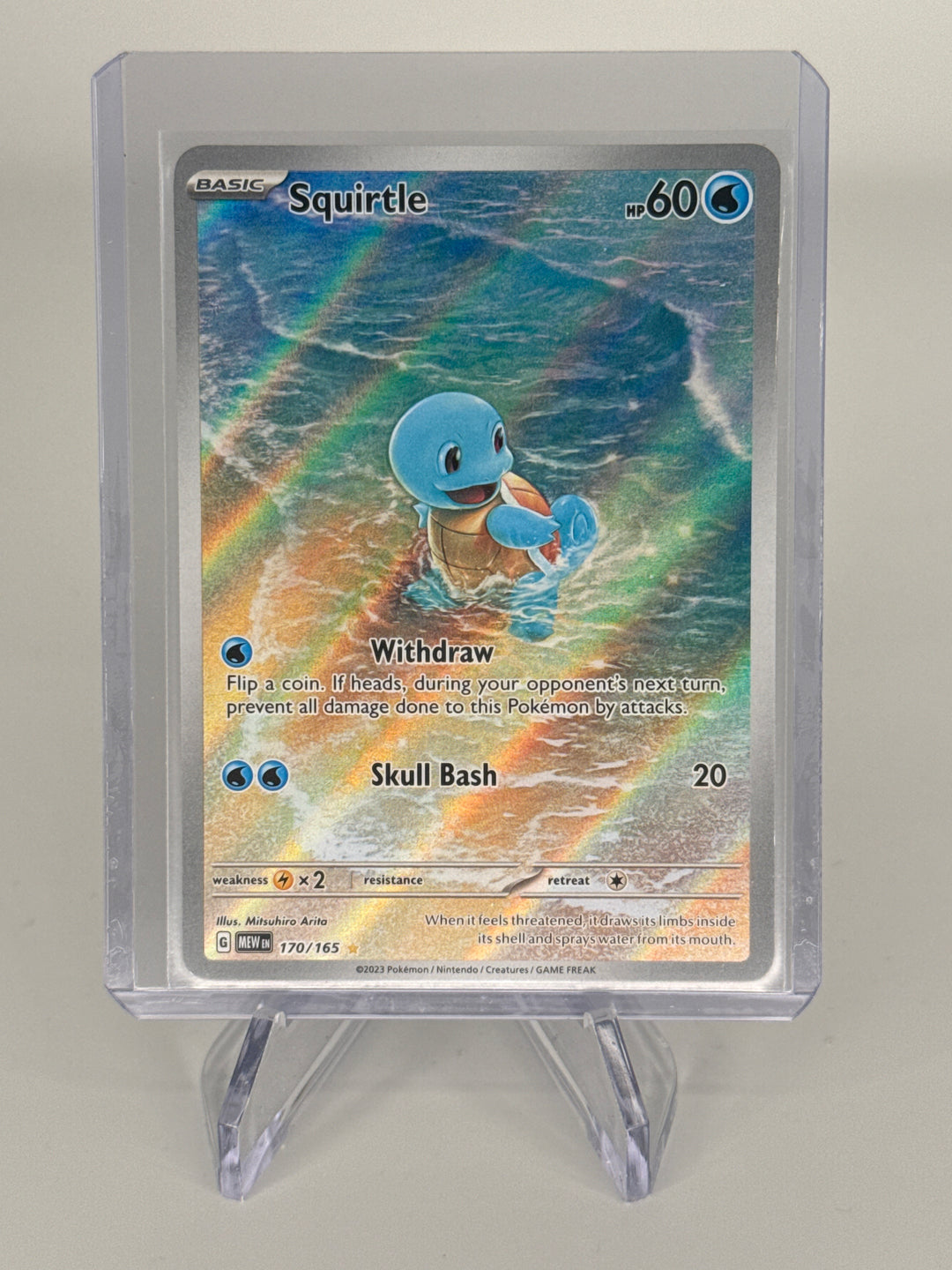 Pokemon TCG 2023 Squirtle Scarlet & Violet 151 Special Illustration Rare, 170/165