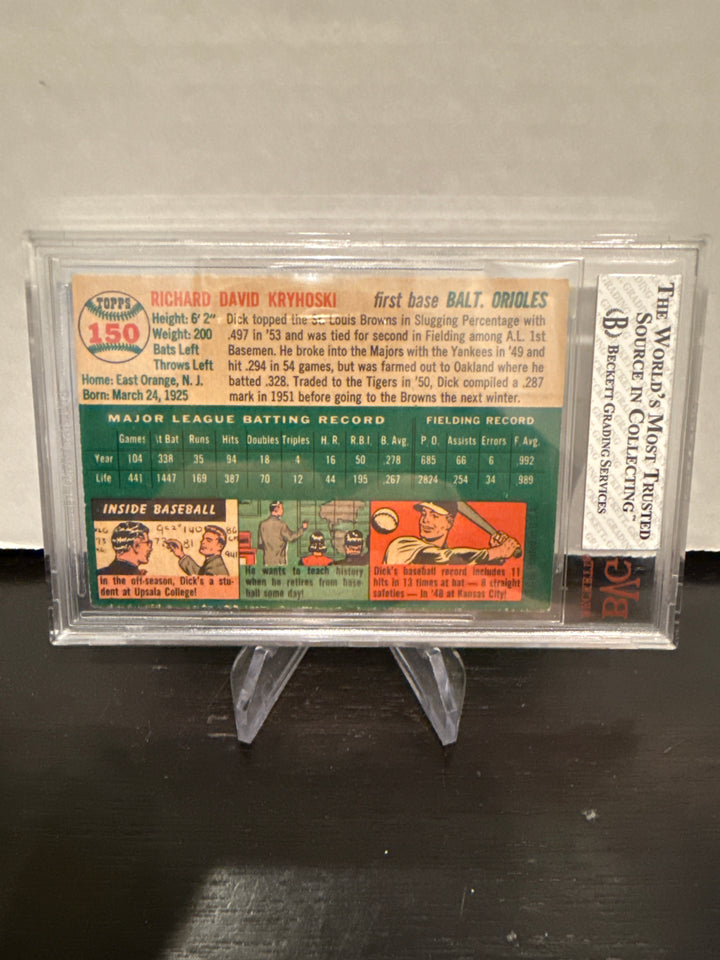 Dick Kryhoski 1954 Topps, BVG 5.5