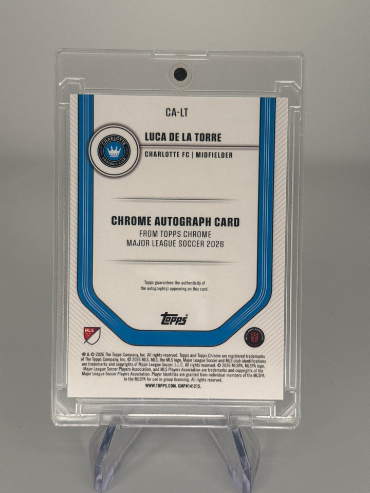 Luca De La Torre 2026 Topps Chrome MLS Roman Numeral SSP Auto, VIII/XI