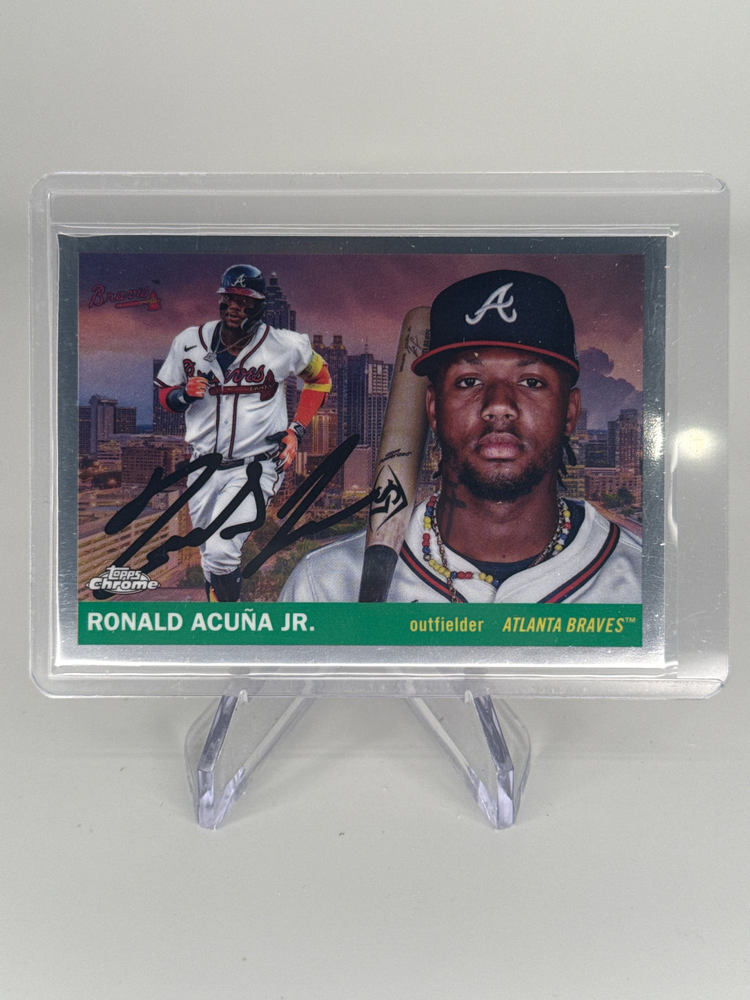 Ronald Acuna Jr. 2025 Topps Chrome Platinum City Variation SSP