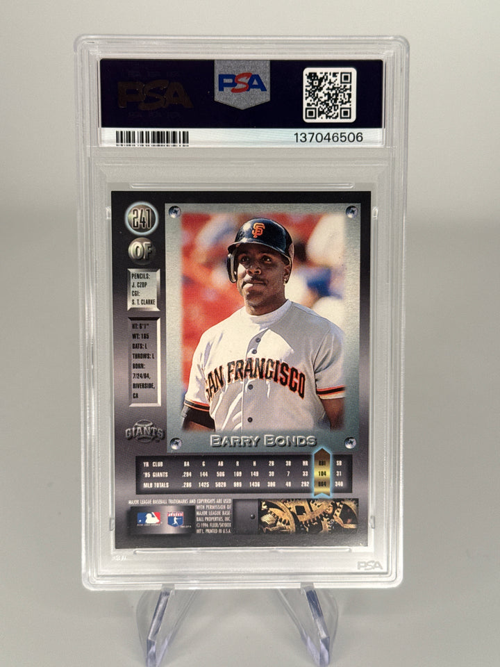 Barry Bonds 1996 Metal Universe, PSA 8