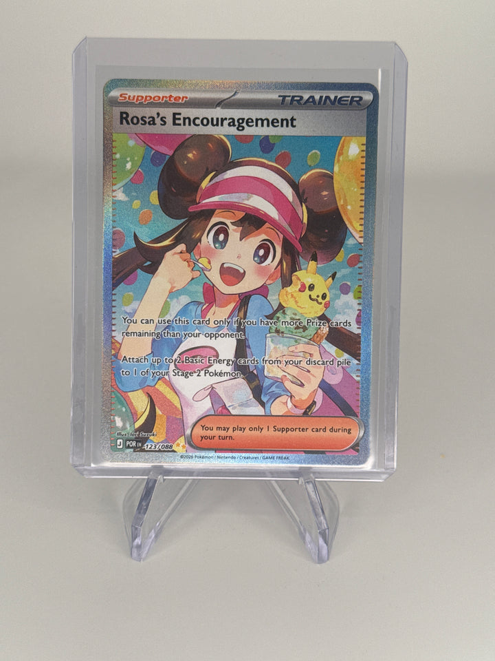 Pokemon TCG 2026 Rosa's Encouragement Perfect Order Full Art Illustration Rare Trainer, 123/088