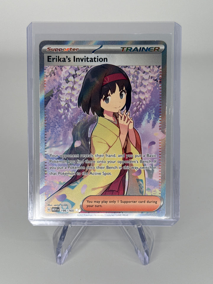 Pokémon TCG 2023 Erika's Invitation Trainer Scarlet & Violet 151, 196/165