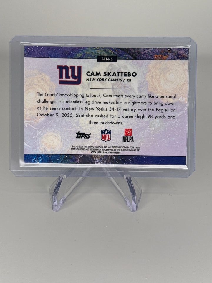 Cam Skattebo 2025 Topps Cosmic Chrome Stars in The Night SP Rookie