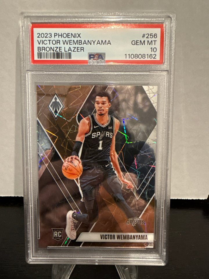 Victor Wembanyama 2023-2024 Panini Phoenix Bronze Lazer Rookie, 07/49, PSA 10 Gem Mint