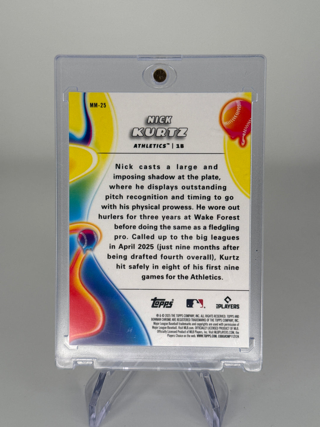 Nick Kurtz 2025 Bowman Chrome Melt Mashers Rookie, 108/150