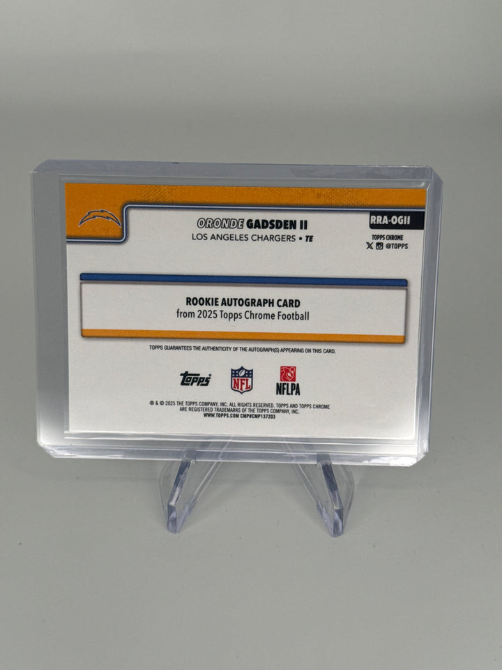 Oronde Gadsden 2025 Topps Chrome Green Refractor Rookie Auto, 35/99
