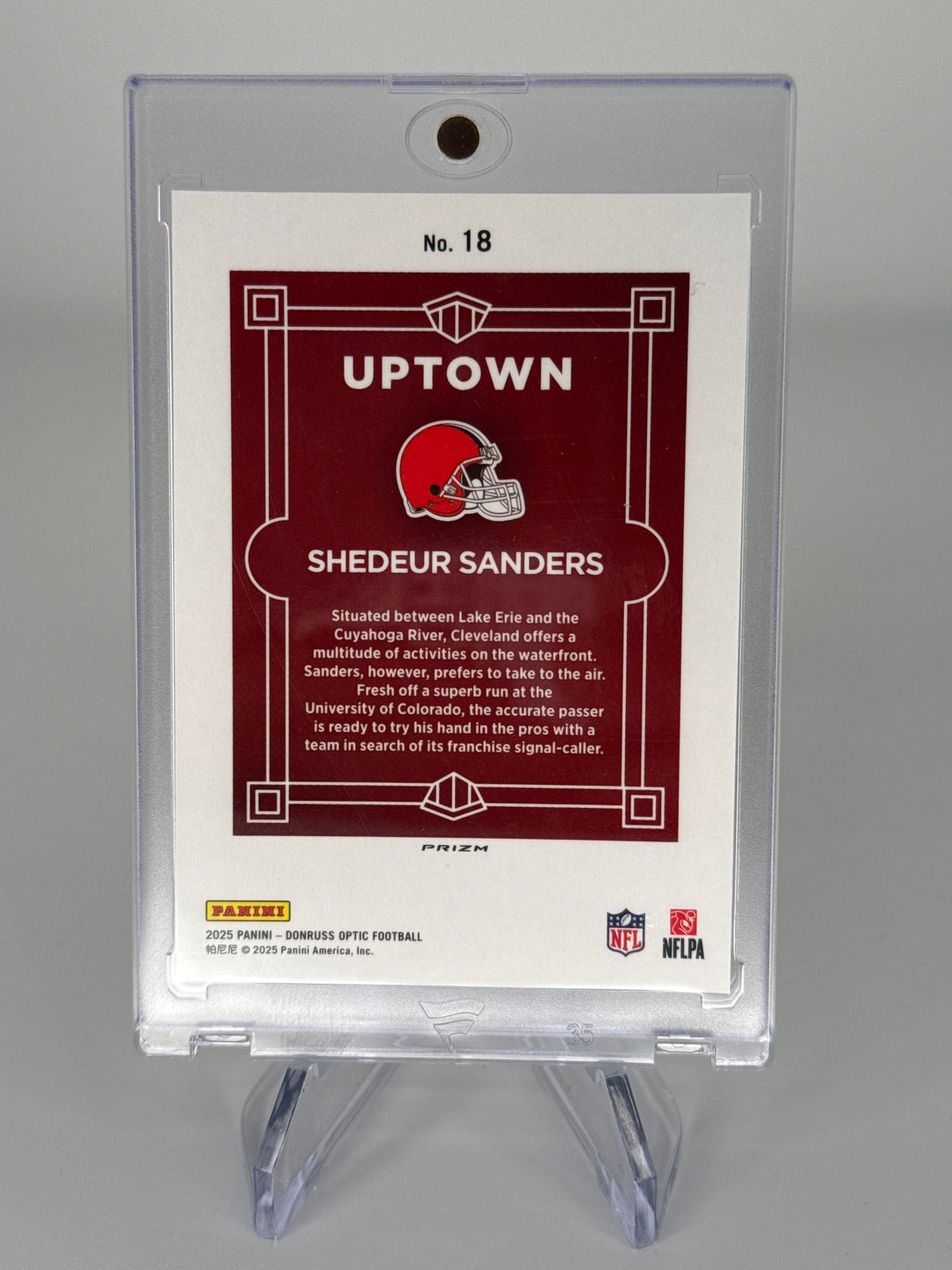 Shedeur Sanders 2025 Panini Donruss Optic Uptown SSP Case Hit Rookie