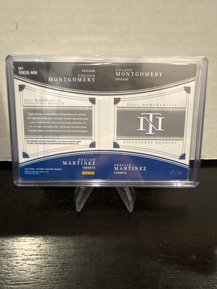 Colson Montgomery/Orelvis Martinez 2023 Panini National Treasures Patch Auto Booklet, 07/99