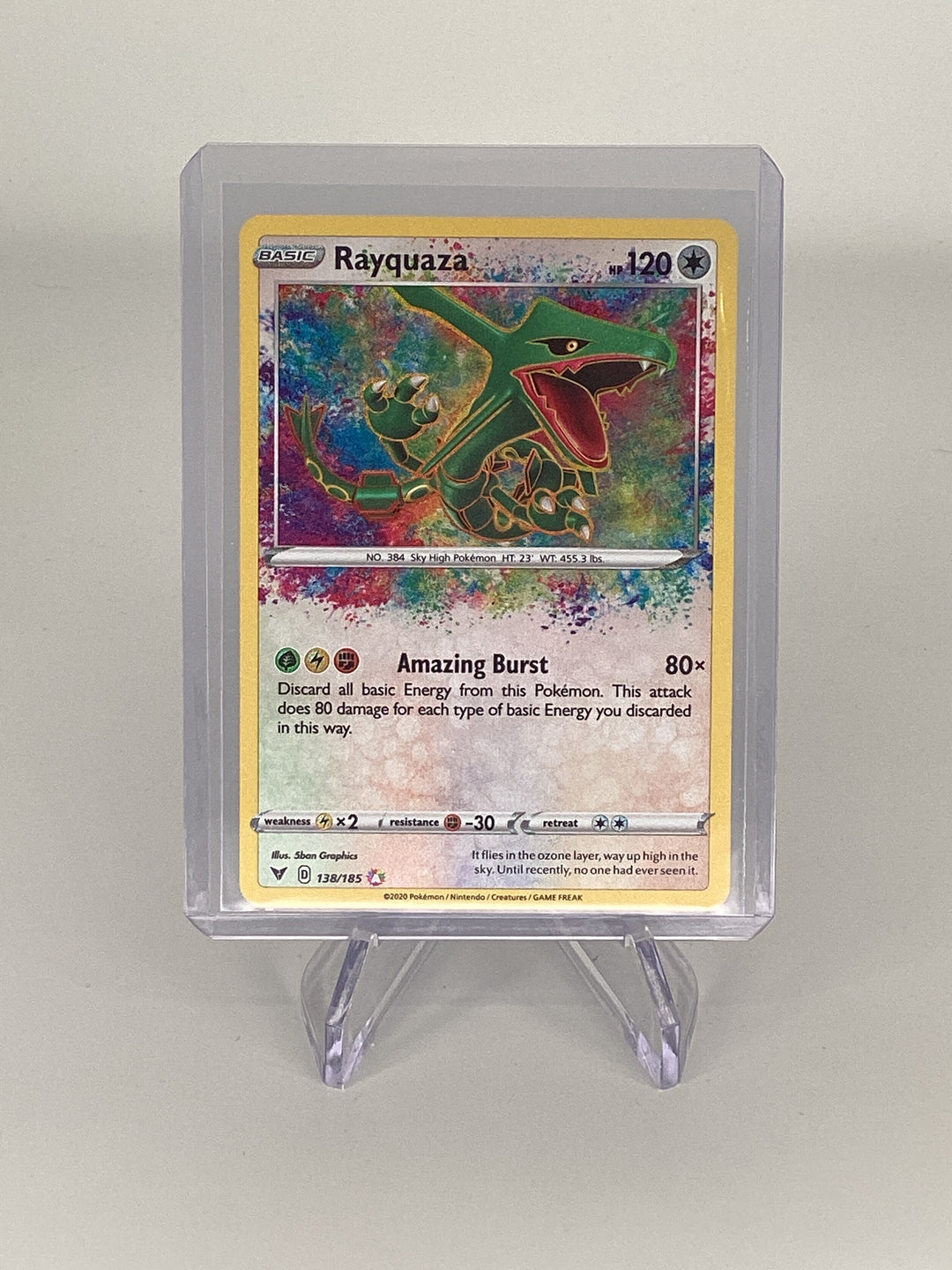 Pokemon TCG 2020 Rayquaza Amazing Rare Vivid Voltage, 138/185