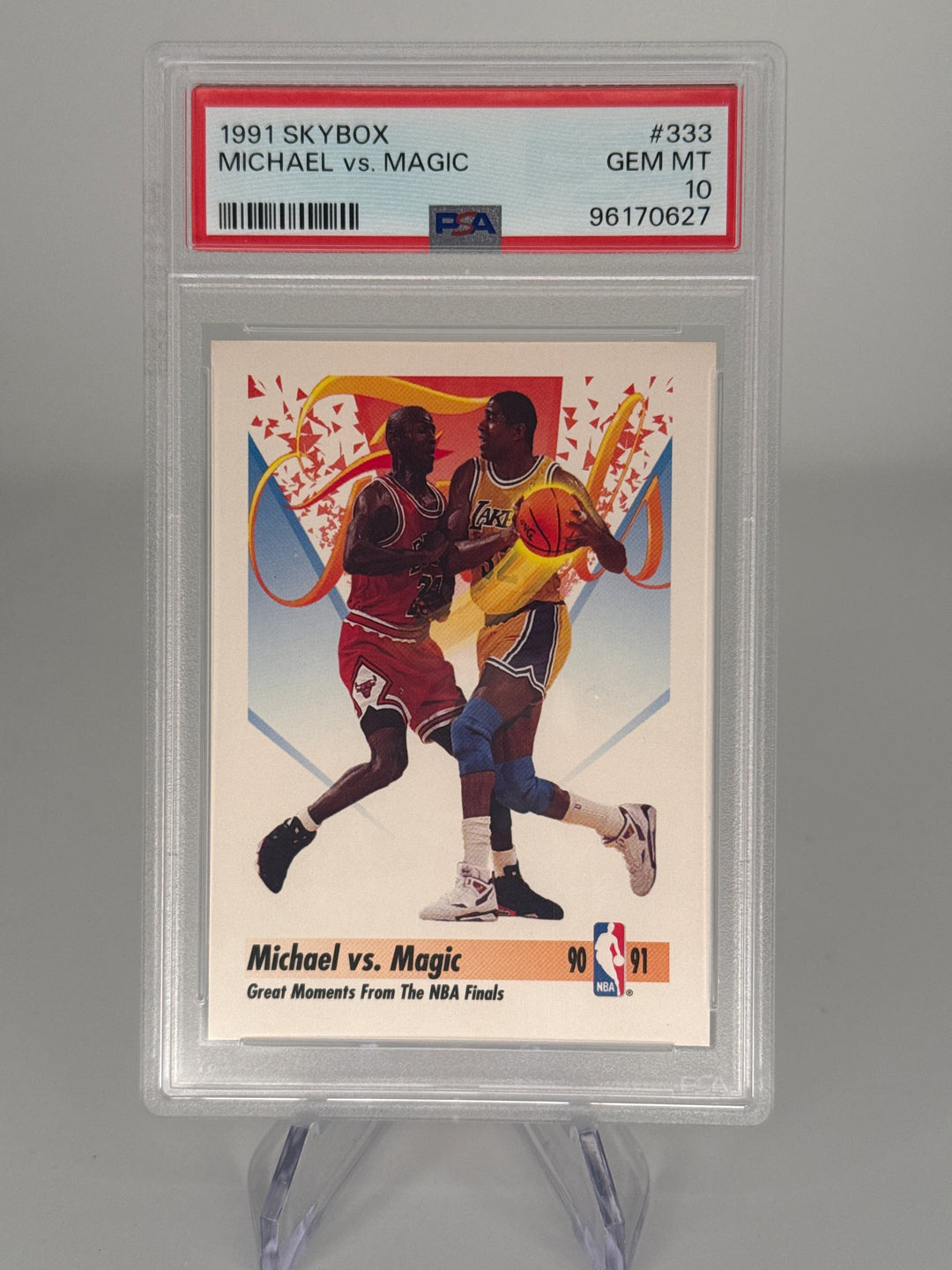Michael Vs. Magic 1991 Skybox, PSA 10 Gem Mint