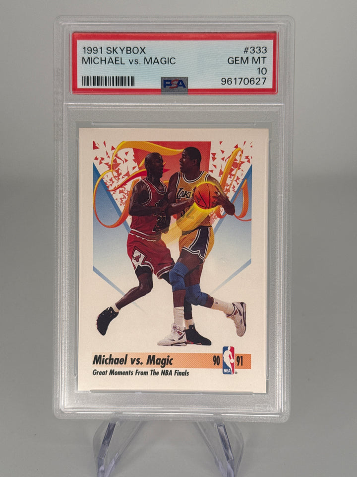 Michael Vs. Magic 1991 Skybox, PSA 10 Gem Mint