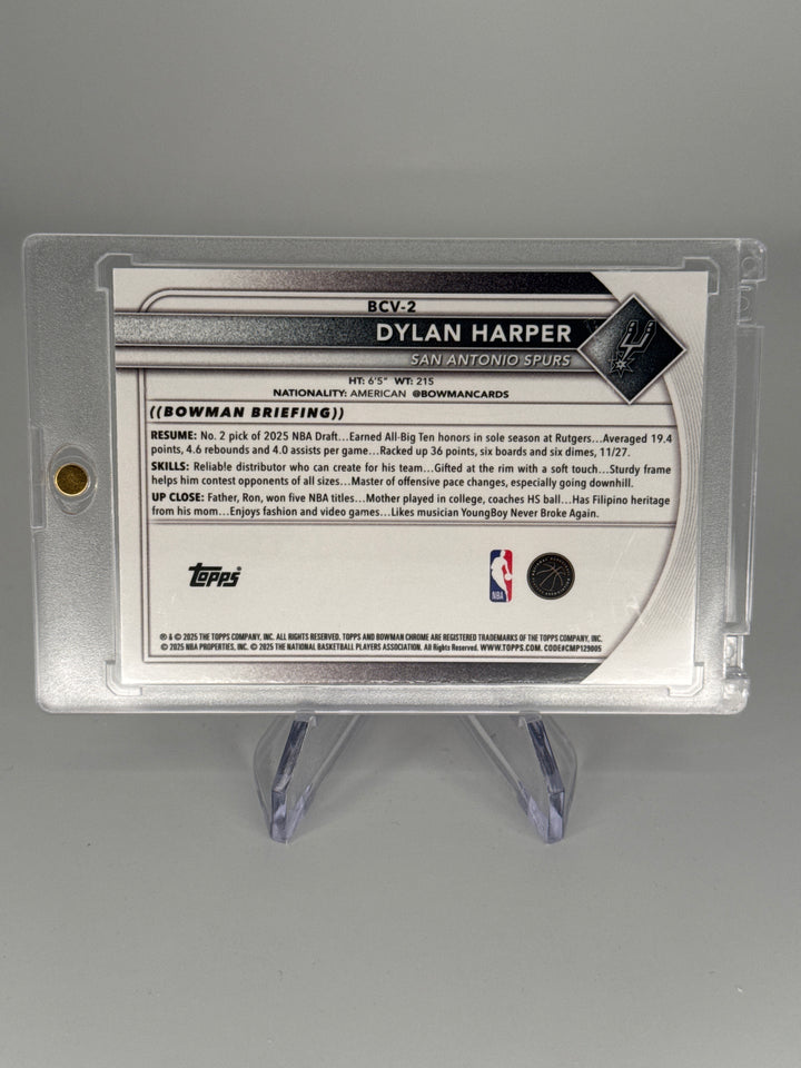 Dylan Harper 2025 Bowman Chrome Purple Refractor Rookie, 160/199