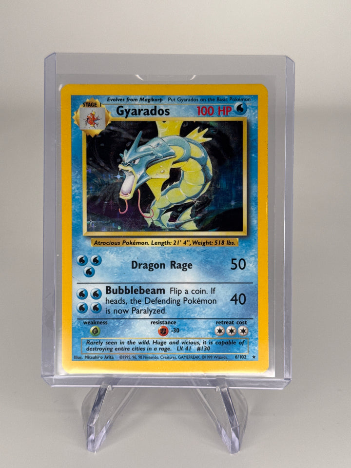 Pokemon TCG 1999 Gyarados Base Set Holo, 6/102