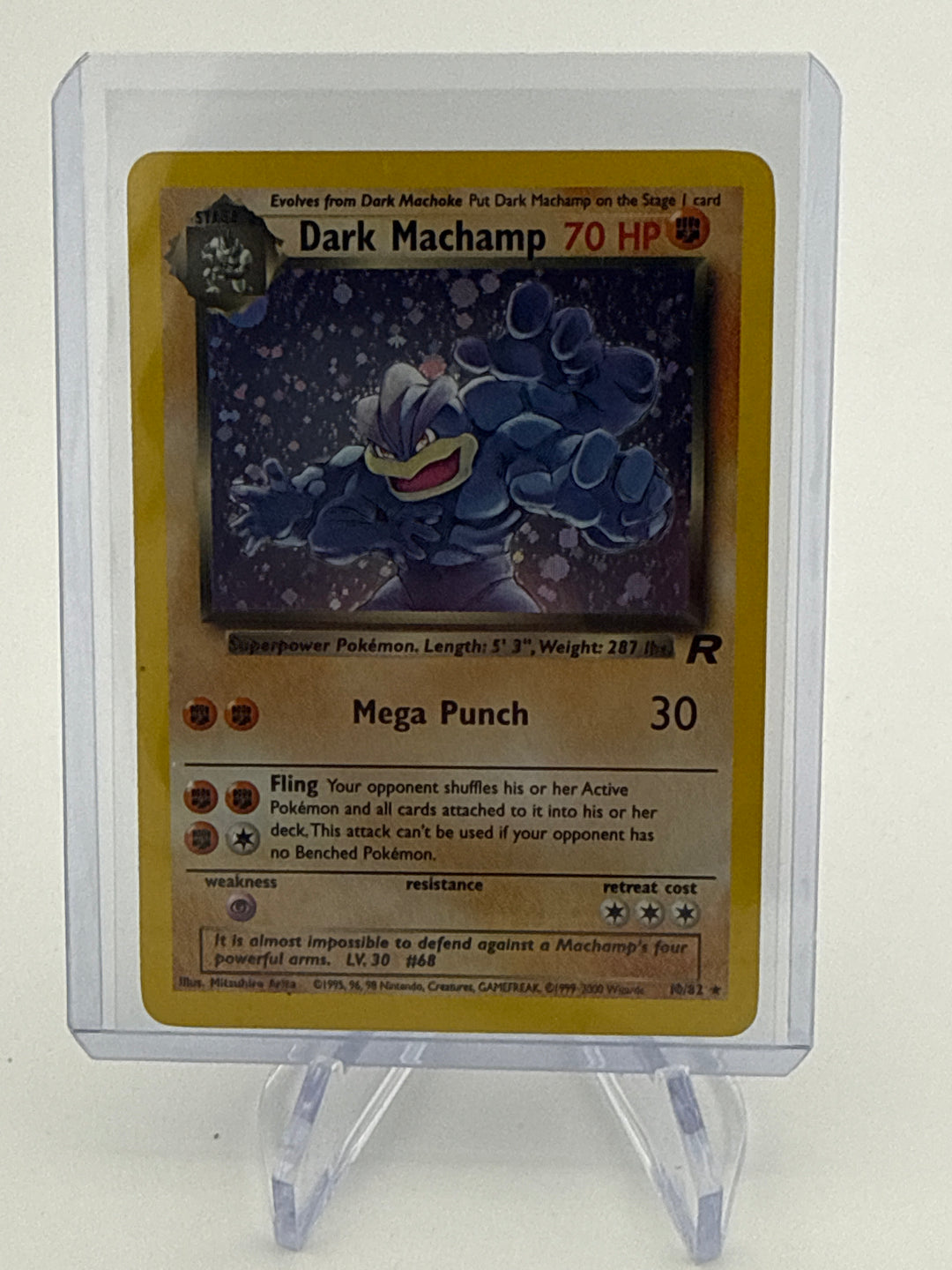 Pokemon TCG 2000 Dark Machamp Team Rocket Holo, 10/82