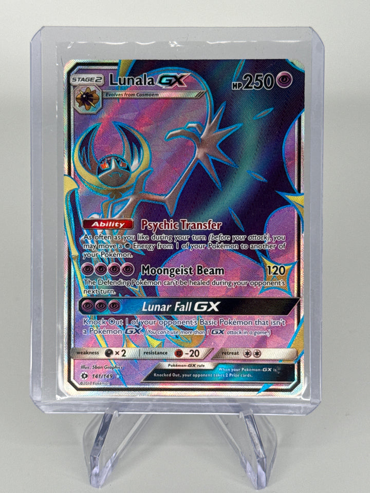 Pokemon TCG 2017 Lunala GX Sun & Moon Full Art Ultra Rare, 141/149