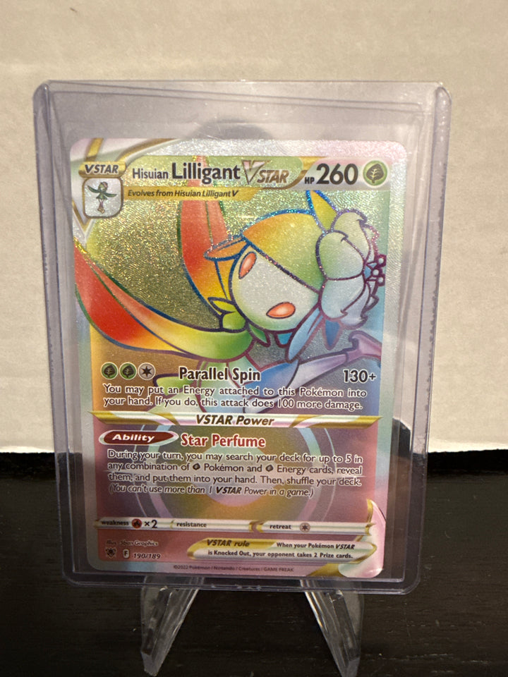 Pokemon TCG 2022 Hisuian Lilligant VStar Astral Radiance Rainbow Secret Rare, 190/189