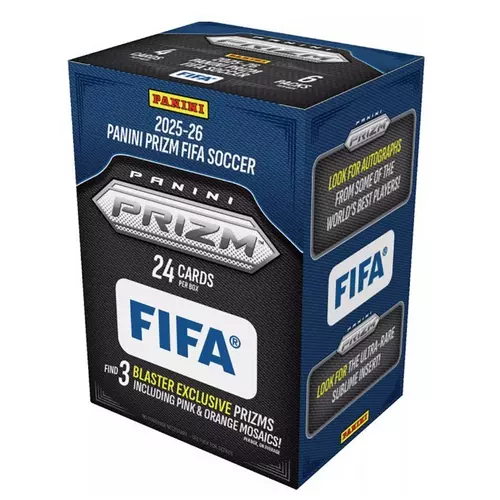Panini Prizm FIFA Soccer trading card pack on a white background