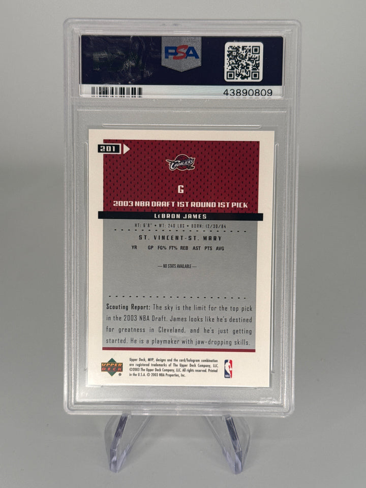 Lebron James 2003 Upper Deck MVP Rookie, PSA 10 Gem Mint