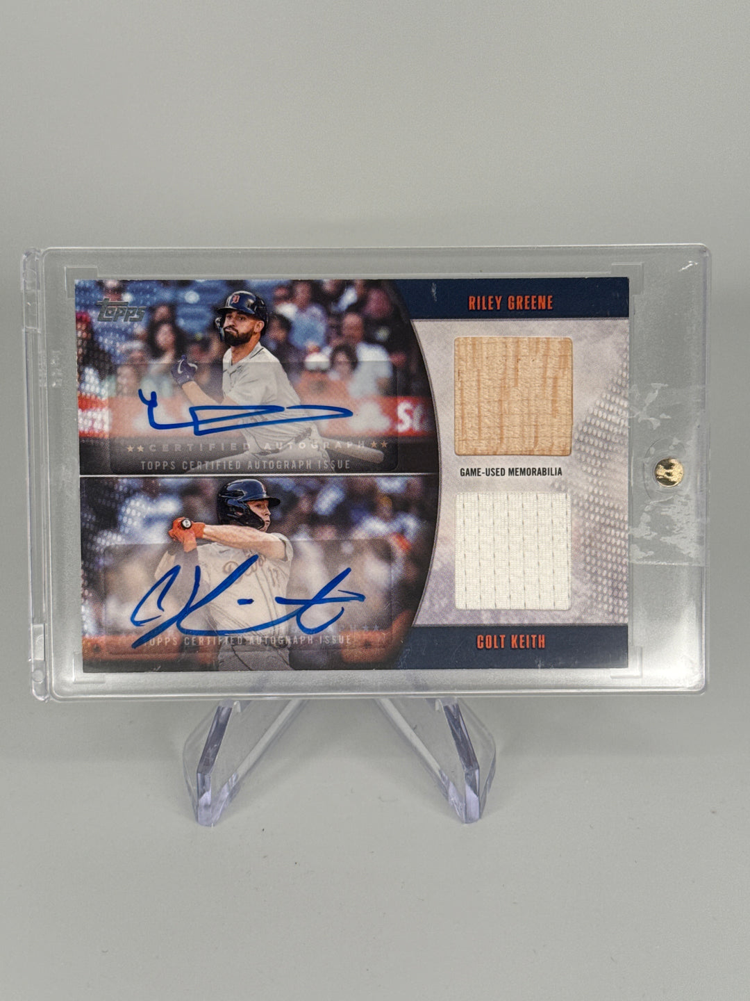 Riley Greene/Colt Keith 2025 Topps Major League Material Auto Relic, 13/50