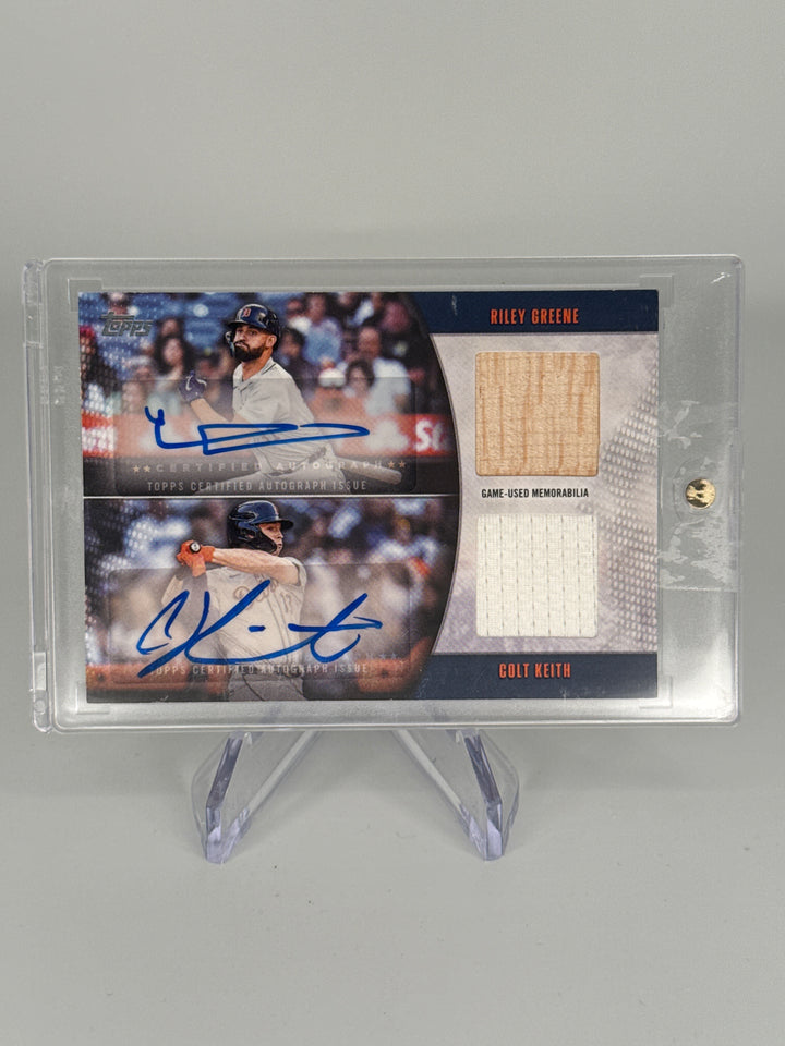 Riley Greene/Colt Keith 2025 Topps Major League Material Auto Relic, 13/50