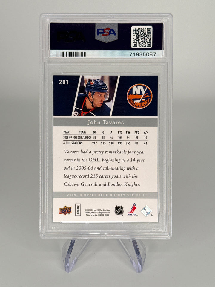John Tavares 2009 Upper Deck Young Guns Rookie, PSA 9 Mint