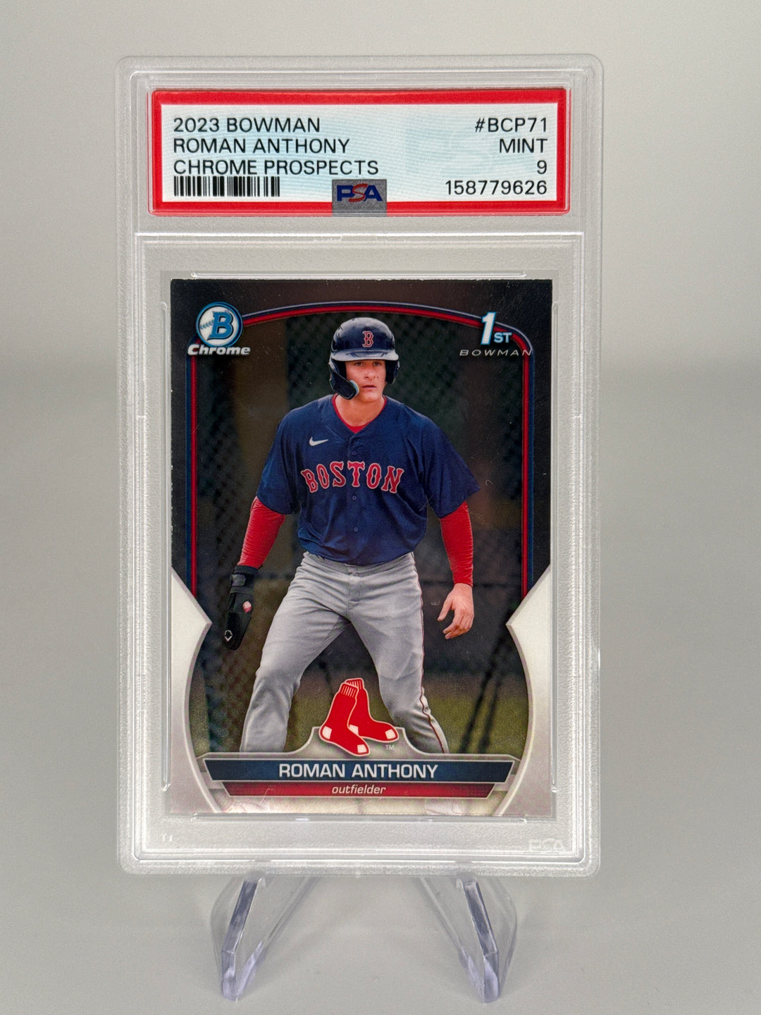 Roman Anthony 2023 Bowman Chrome 1st, PSA 9 Mint