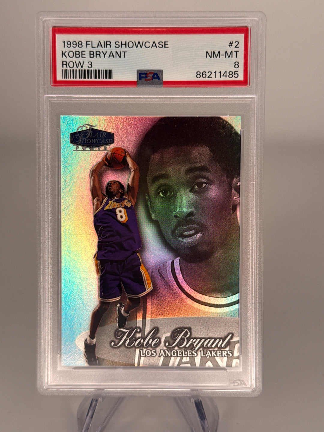 Kobe Bryant 1998 Flair Showcase Row 3, PSA 8
