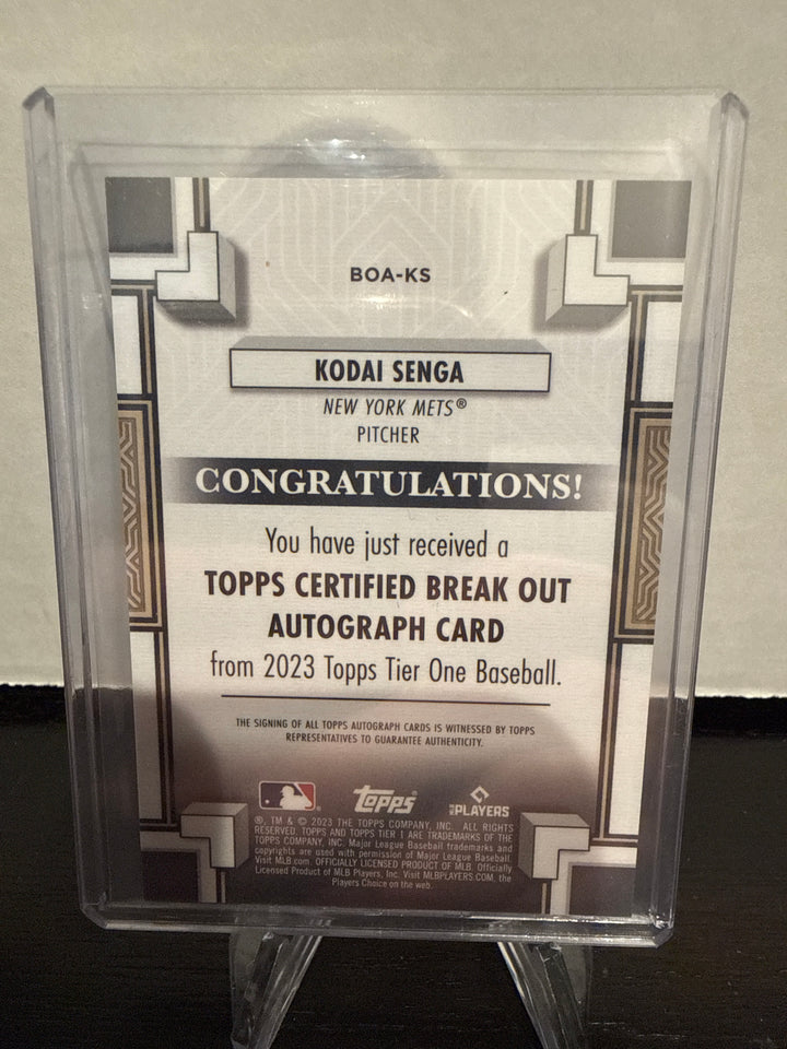 Kodai Senga 2023 Topps Tier One Break Out Rookie Auto, 207/249