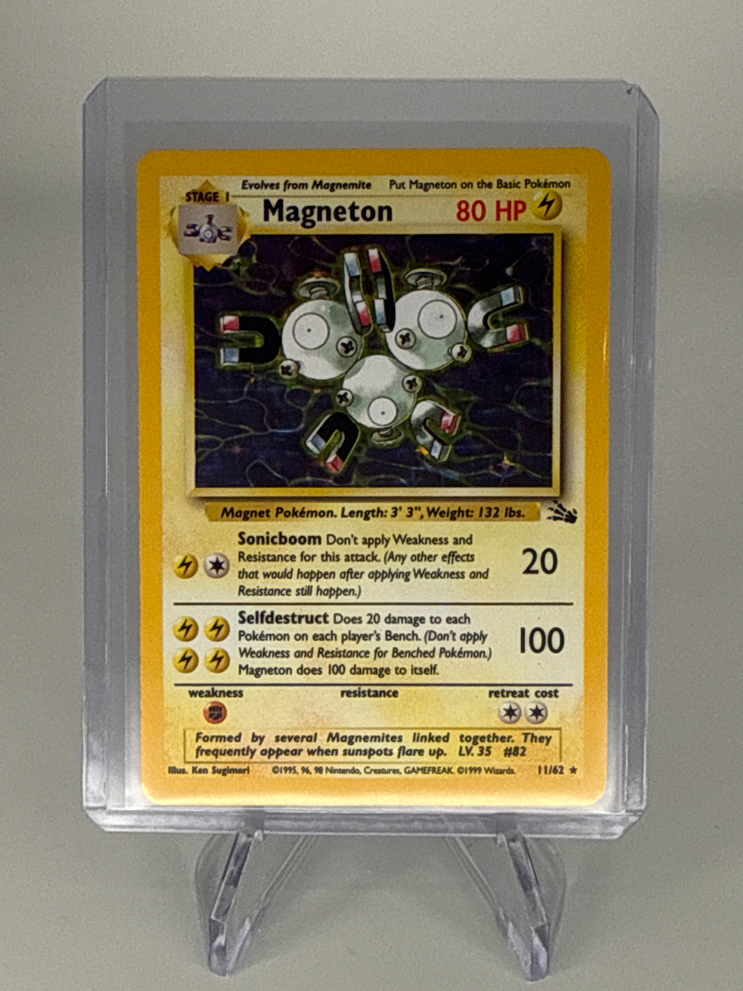 Pokemon TCG 1999 Magneton Fossil Holo, 11/62