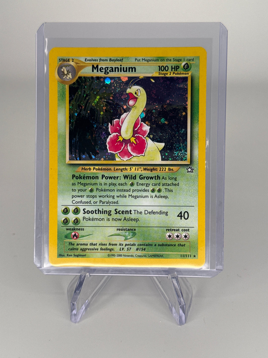 Pokemon TCG 2000 Meganium Neo Genesis Holo, 11/111