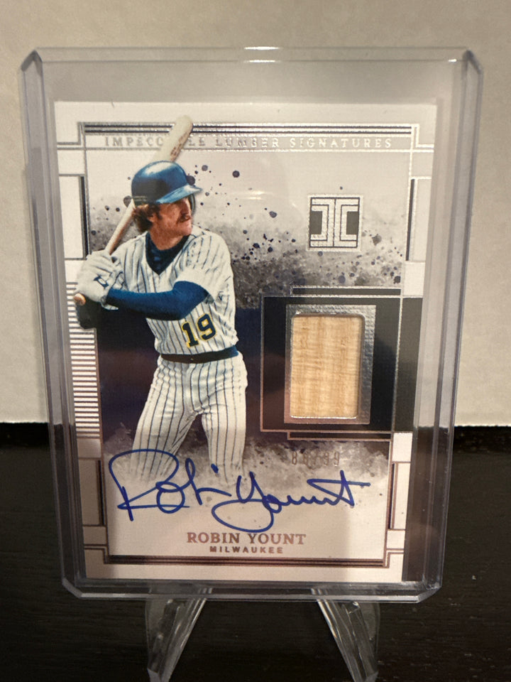 Robin Yount 2024 Panini Impeccable Lumber Signatures, 80/99