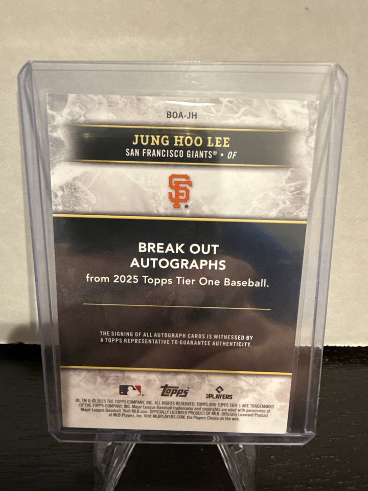 Jung Hoo Lee 2025 Topps Tier One Break Out Auto, 034/149
