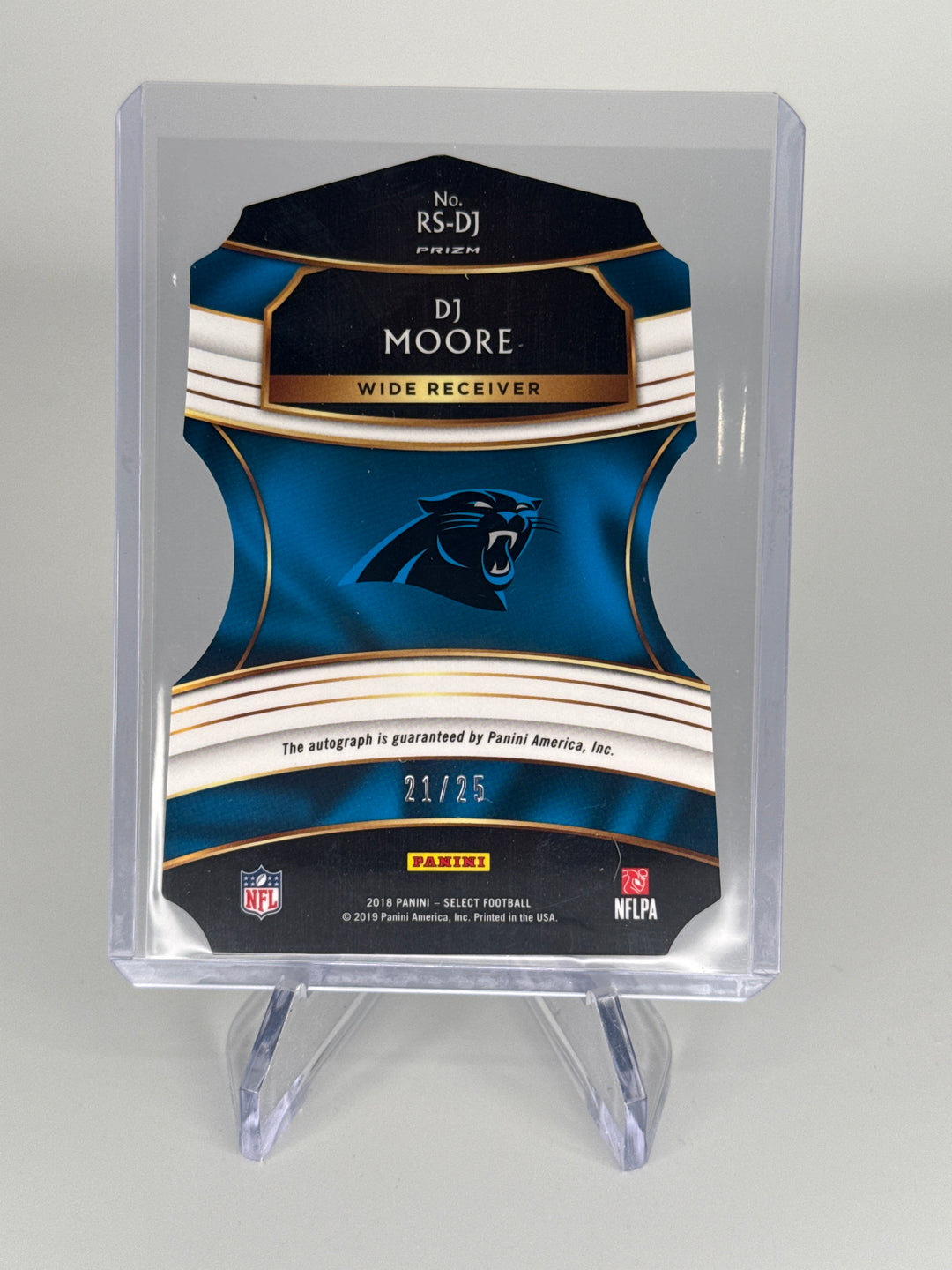 DJ Moore 2018 Panini Select Tie Die, Die Cut Rookie Auto, 21/25