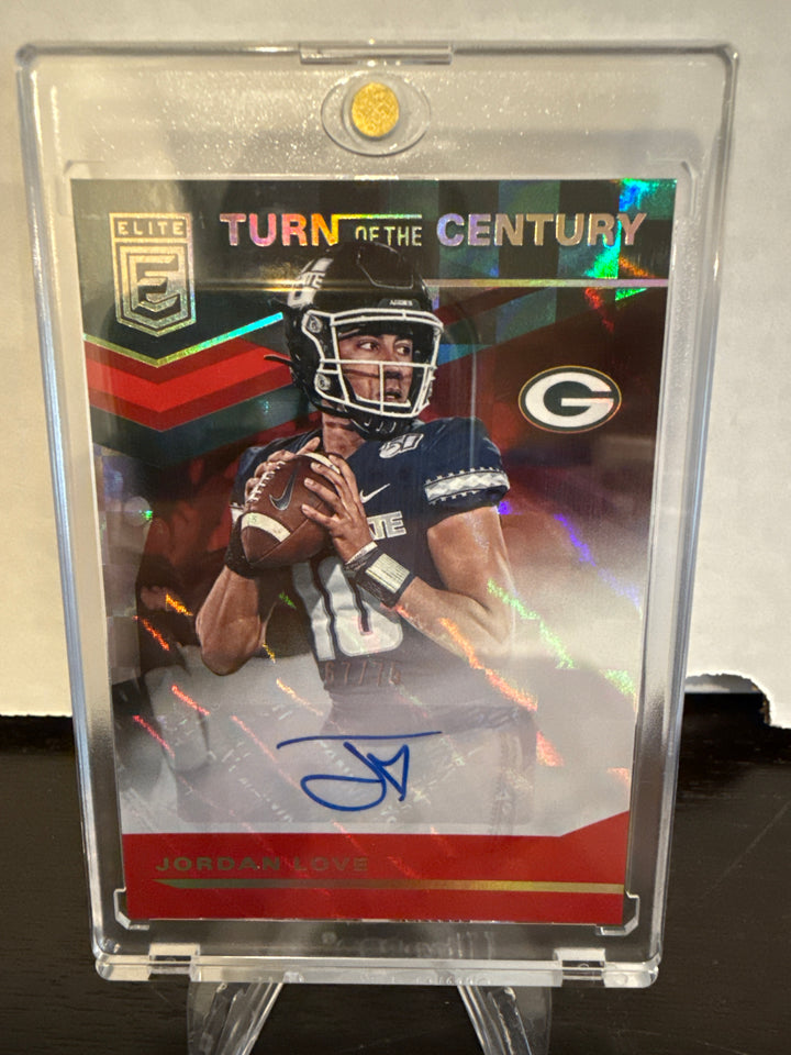 Jordan Love 2020 Panini Donruss Elite Turn of the Century Rookie Auto, 67/75
