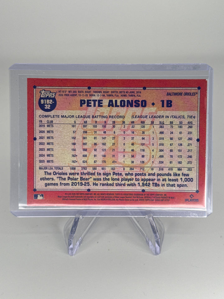 Pete Alonso 2026 Topps All-Star Game Black Refractor, 03/10