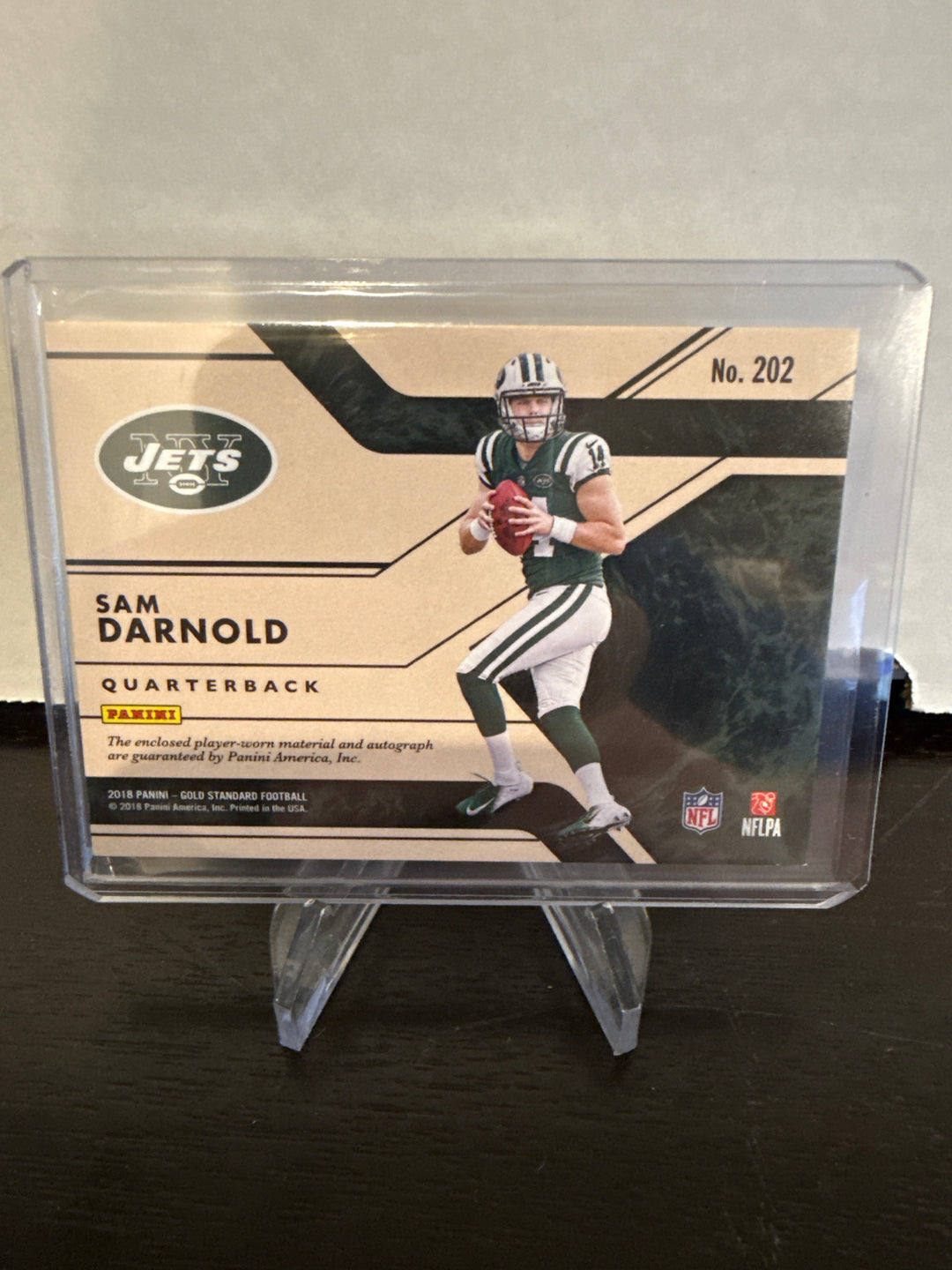 Sam Darnold 2018 Panini Gold Standard Rookie Patch Auto, 88/99