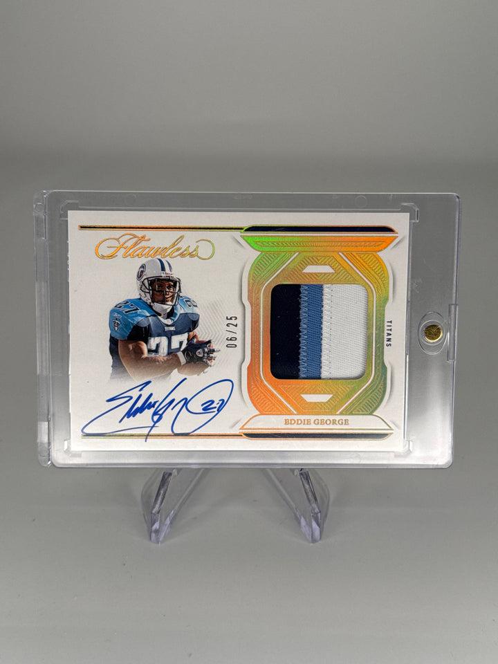Eddie George 2023 Panini Flawless Distinguished Patch Auto, 06/25