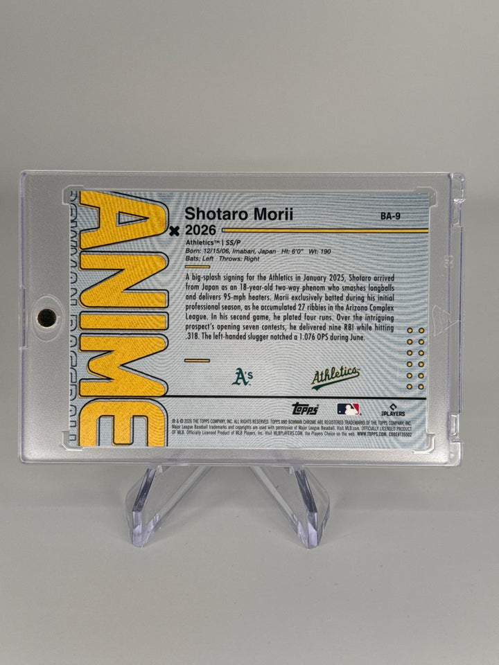 Shotaro Morii 2026 Bowman Chrome Anime SSP Case Hit