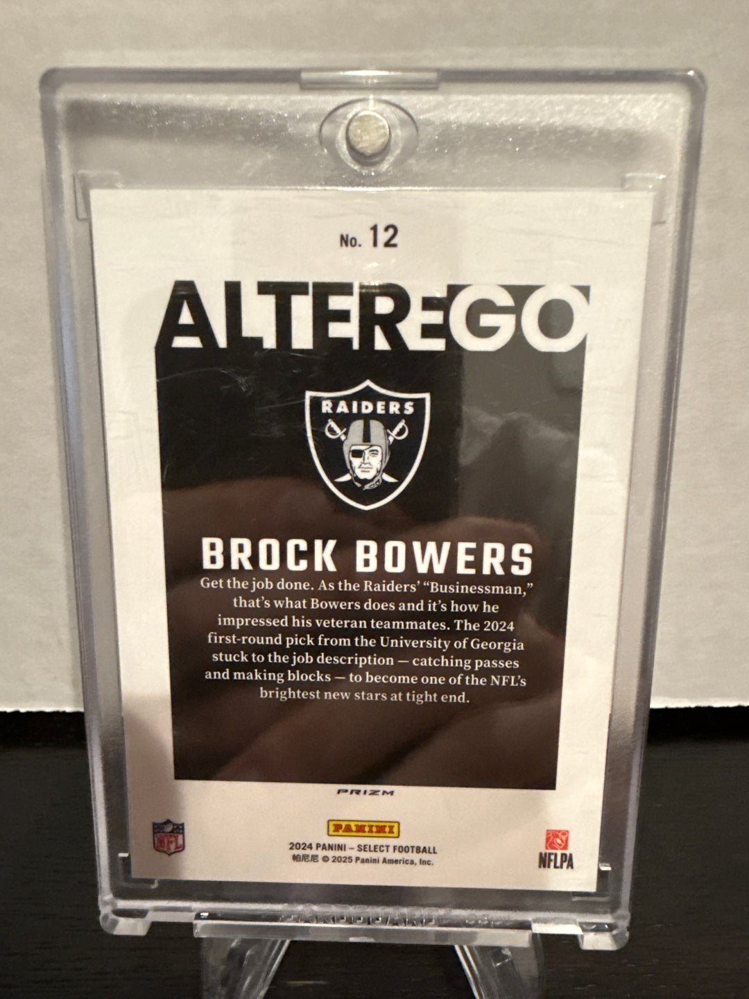 Brock Bowers 2024 Panini Select Alterego SSP Case Hit Rookie