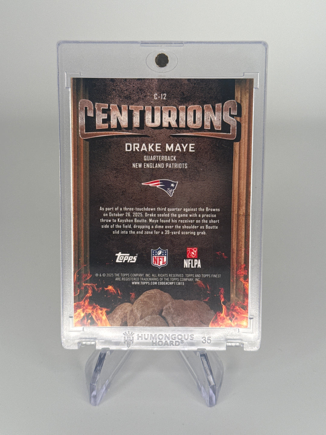 Drake Maye 2025 Topps Finest Centurions SSP Case Hit