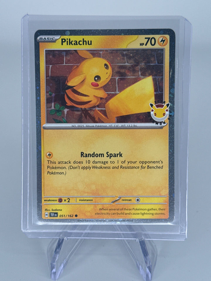 Pokemon TCG 2025 Pikachu Pokemon Day 2026 Stamped Promo, 051/162