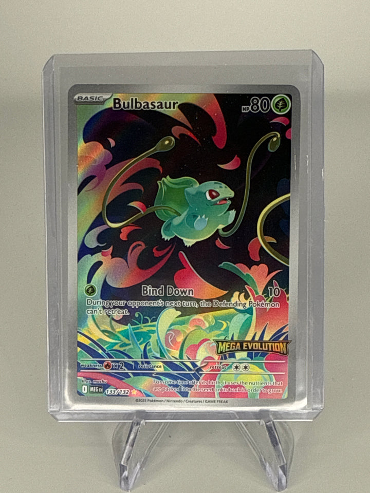 Pokemon TCG 2025 Bulbasaur Mega Evolutions Stamped Promo, 133/132