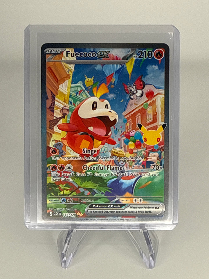 Pokemon TCG 2026 Fuecoco EX 30th Anniversary Special Illustration Rare, 147/128