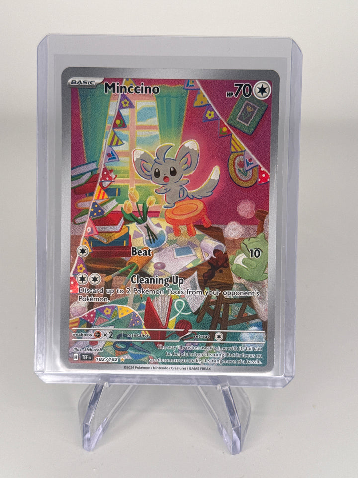 Pokemon TCG 2024 Minccino Temporal Forces Full Art Illustration Rare, 182/162